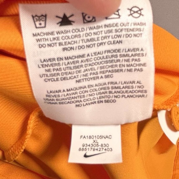 Nike Court Advantage‎ Tennis Orange Polo Shirt Mens XL Orange Dri-Fit 934305-830 - Picture 12 of 16